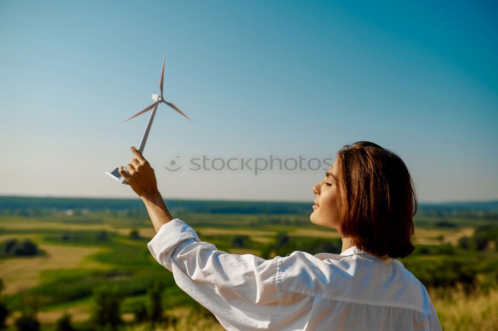 Similar – Image, Stock Photo Wind energy II