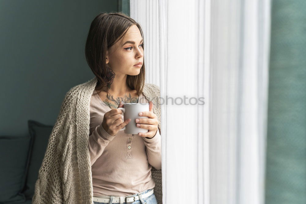 Similar – window look Hot drink Tea