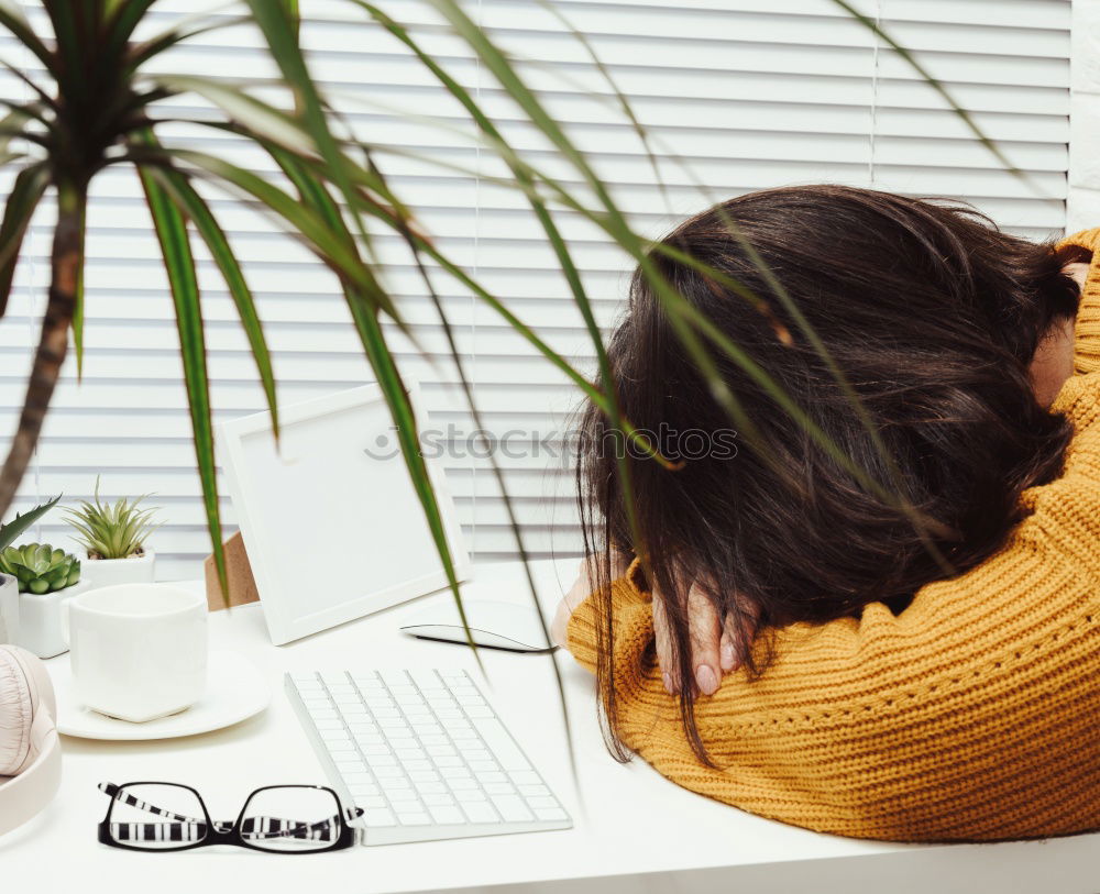 Similar – Image, Stock Photo Woman sitting and relaxing on floor
