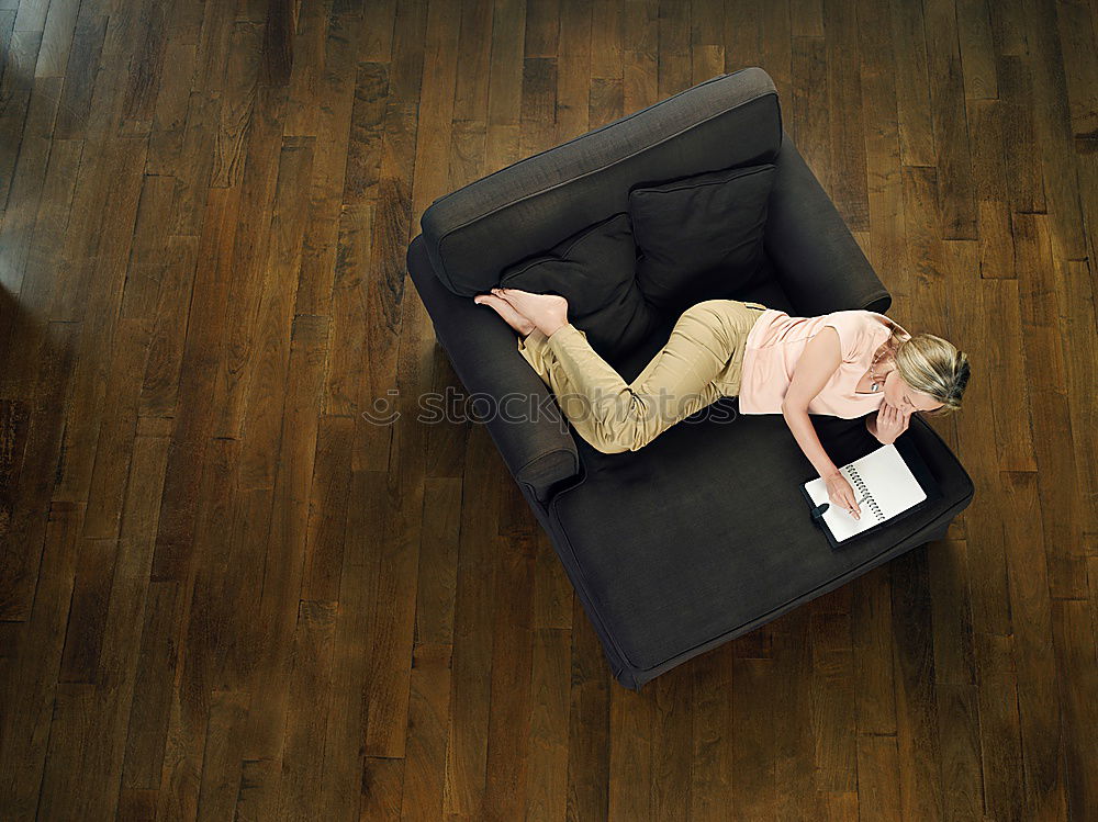 Similar – Image, Stock Photo Blonde woman in armchair