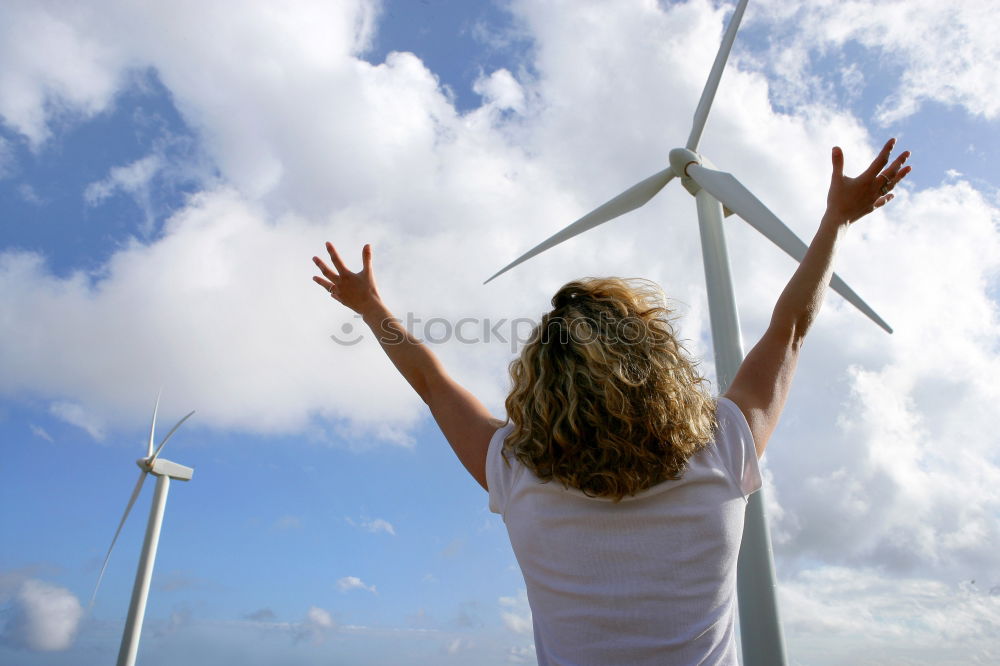 Similar – Image, Stock Photo Wind energy II