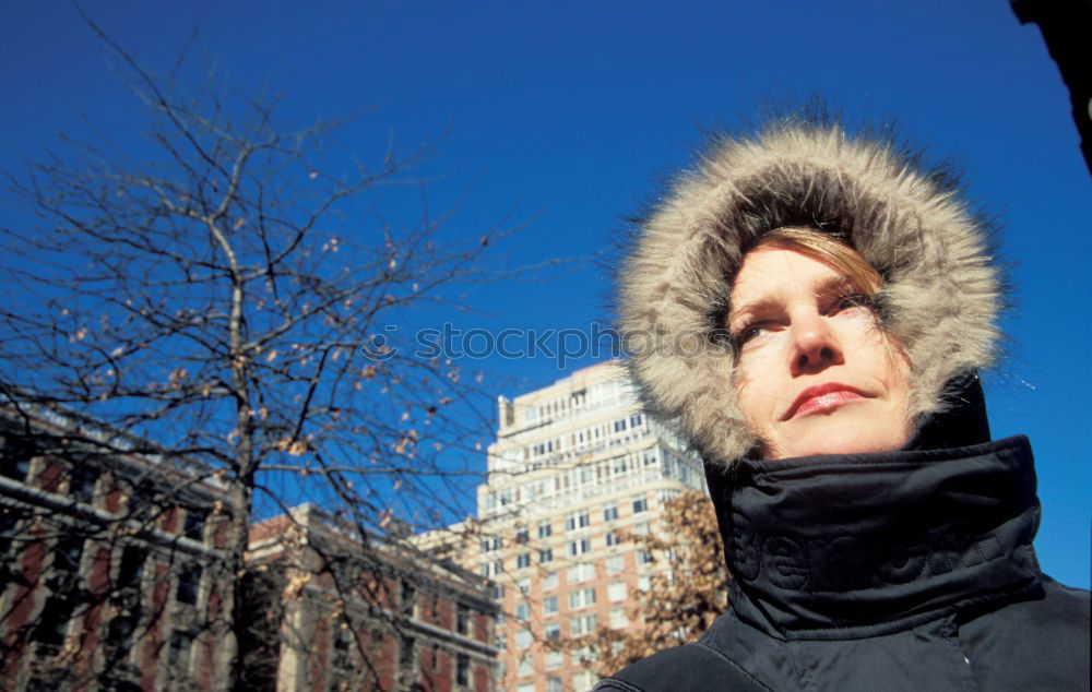 Similar – Image, Stock Photo thoughts Woman Winter Cold