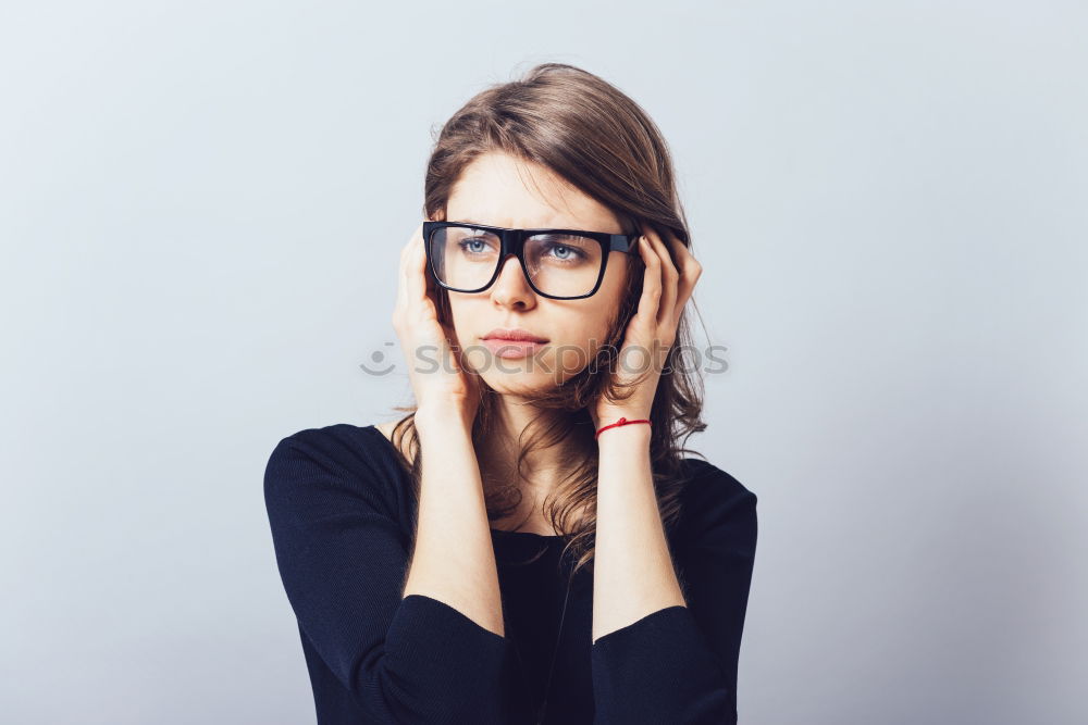 Similar – Close up portrait of a beautiful young woman