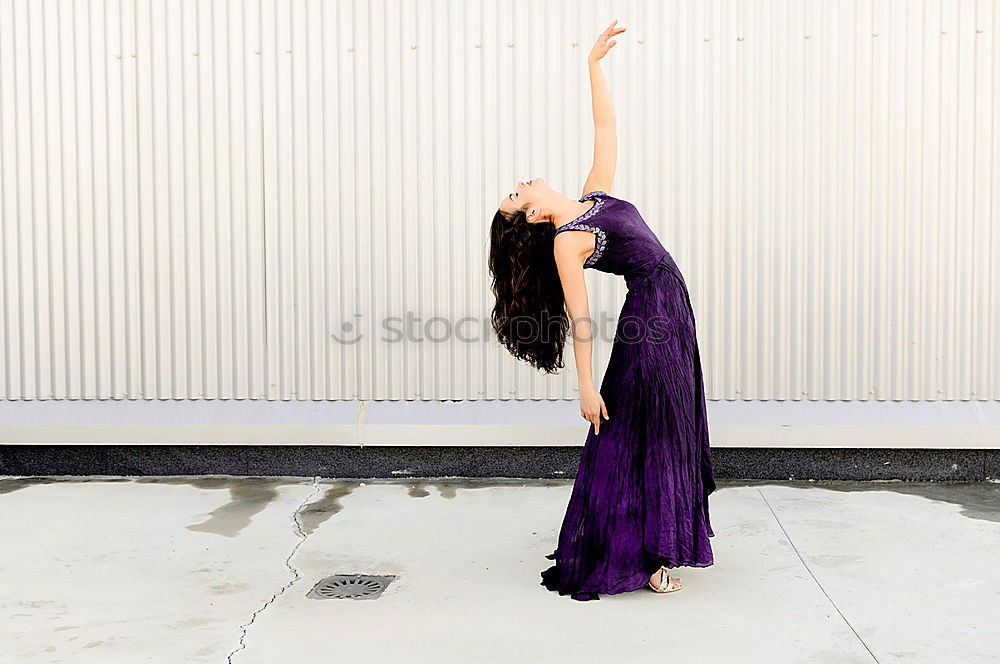 Similar – Image, Stock Photo Happy woman doing string
