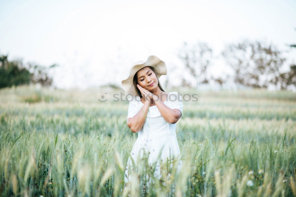 Similar – Image, Stock Photo Young woman walking in a path in the middle of a vineyard