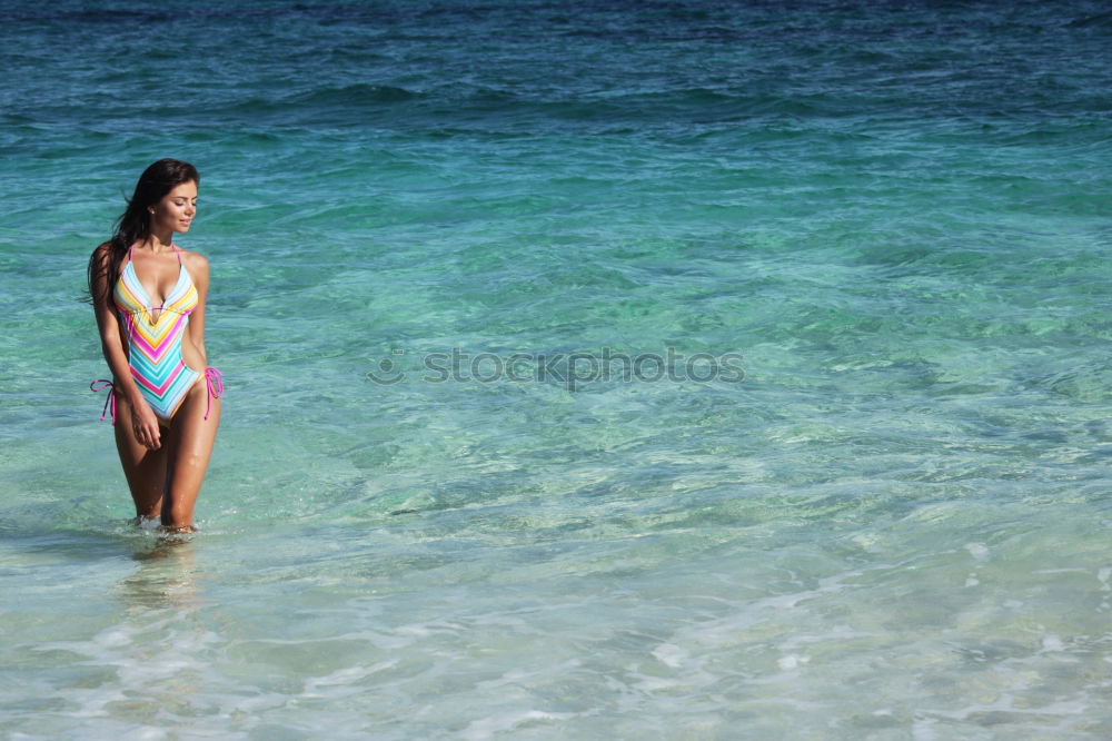 Similar – Image, Stock Photo Open Water Woman Beach