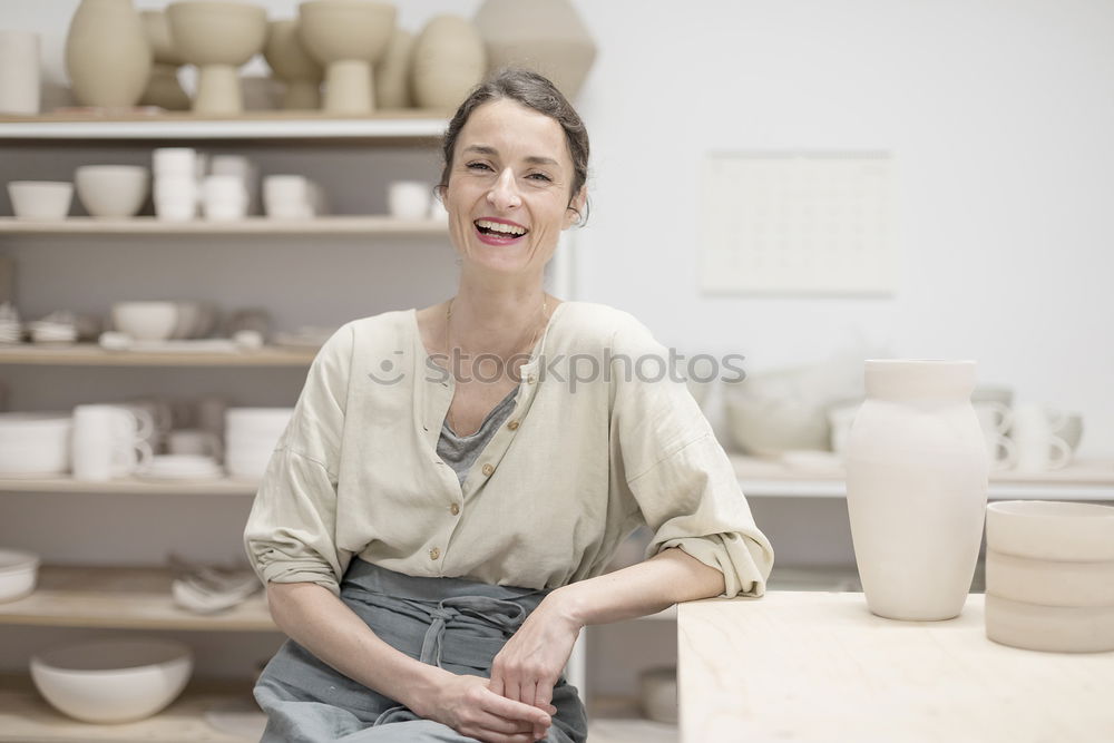 Similar – Image, Stock Photo Craftsman Handmade Artist Showroom Workshop Concept