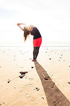 Similar – Image, Stock Photo Woman on stones near sea coast