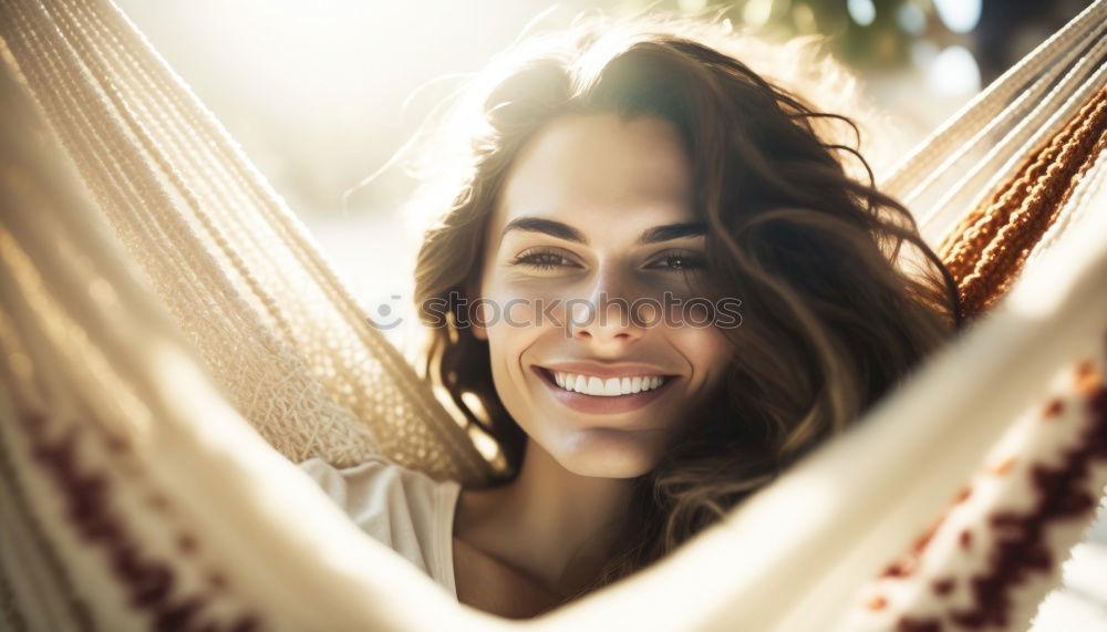 Similar – Image, Stock Photo Beautiful young black woman lying down in a  wooden foot bridge at the beach