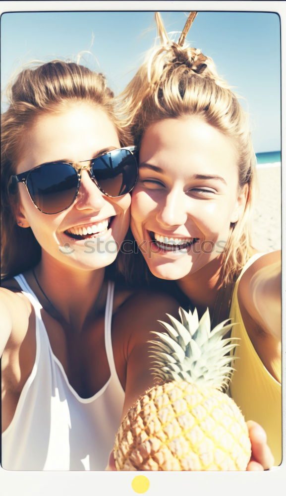 Similar – Image, Stock Photo Two women on the sand of a tropical beach