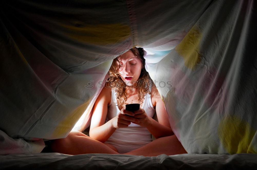 Similar – Image, Stock Photo On a Hotel bed Woman Girl