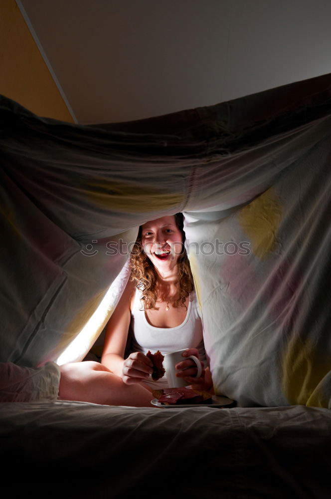 Similar – Image, Stock Photo On a Hotel bed Woman Girl