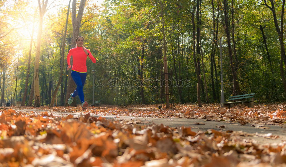 Similar – Image, Stock Photo Senior Man Running in the Forest