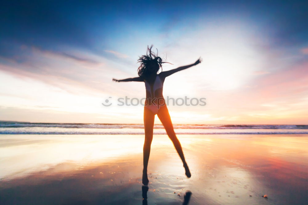 Image, Stock Photo Beach Party Joy Happy