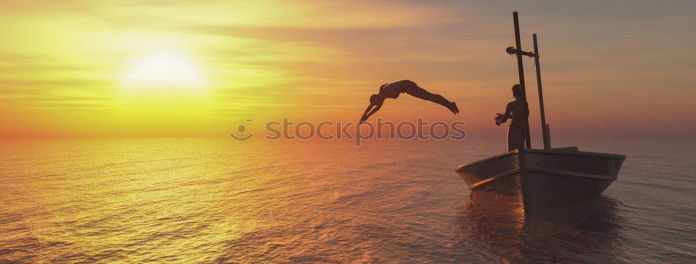 Similar – Image, Stock Photo Father and son playing on the beach at the sunset time.