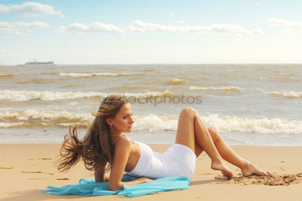 Similar – athletic woman eating an apple