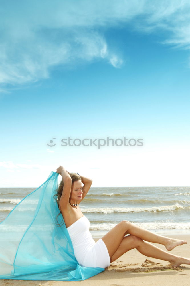 Similar – Happy family walking on the beach at the day time.