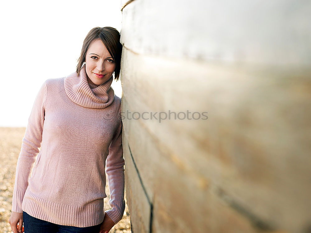 Similar – Julia, young woman looks into the distance.