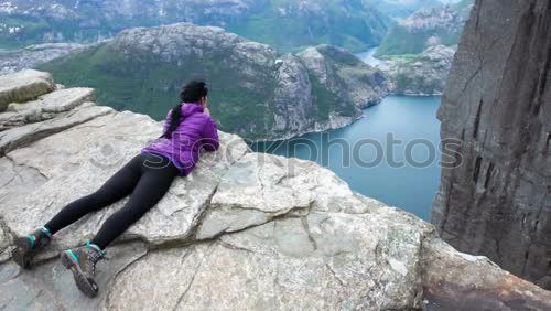 Similar – Klettern am Gardasee Wand