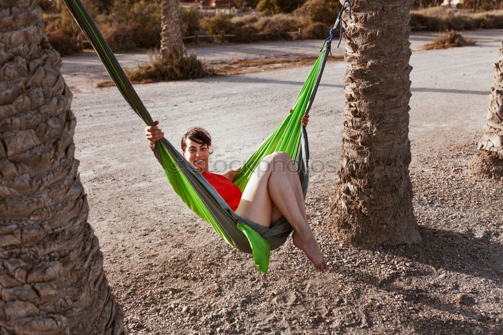 Similar – Man legs on the hammock