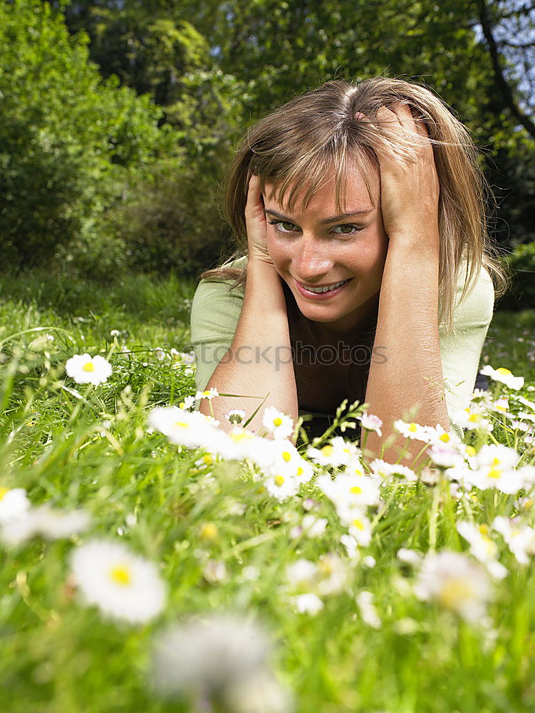 Image, Stock Photo Picking flowers