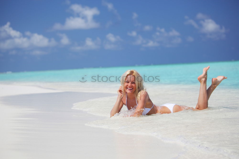 Similar – Image, Stock Photo Rear view of sexy young caucasian woman sunbathing topless on romote pabble beach on Pag island, Croatia, Mediterranean.