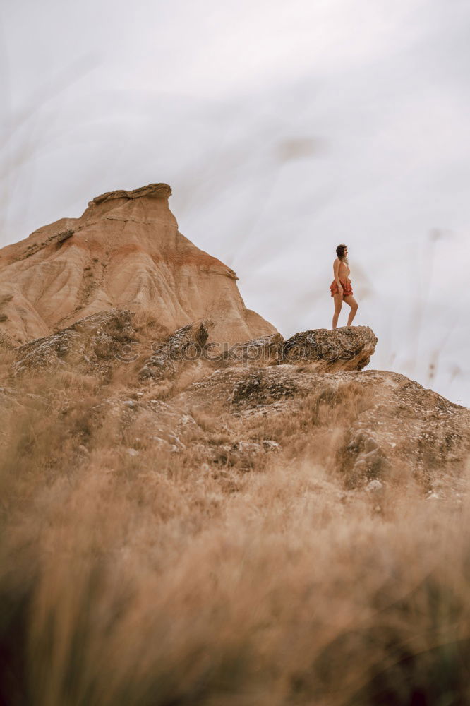 Similar – Image, Stock Photo Girl at Mojave Desert near Route 66 in California