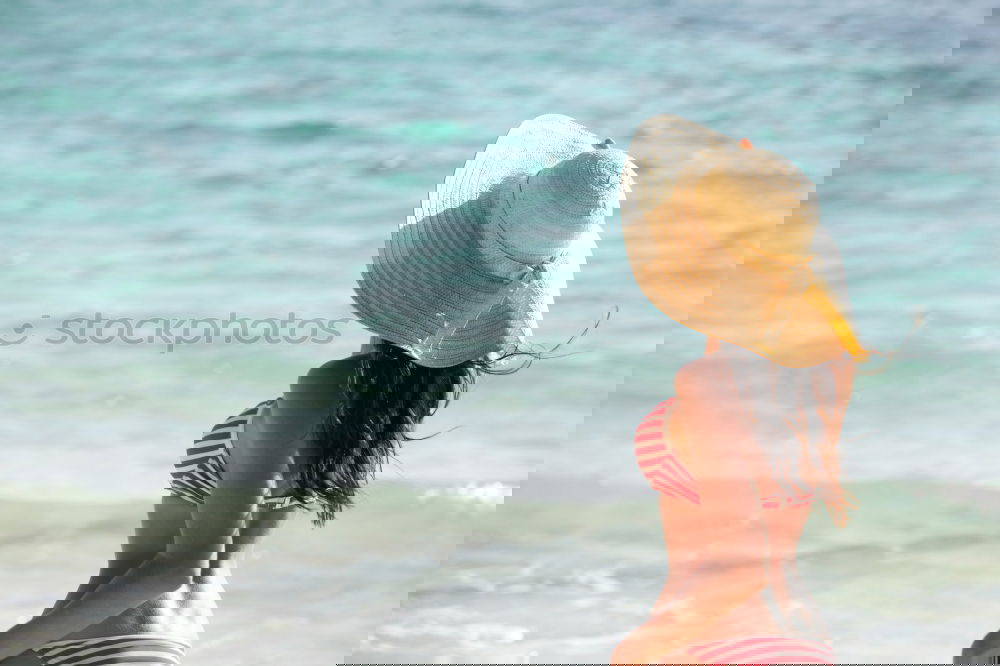 Similar – Image, Stock Photo Little girl standing on the beach