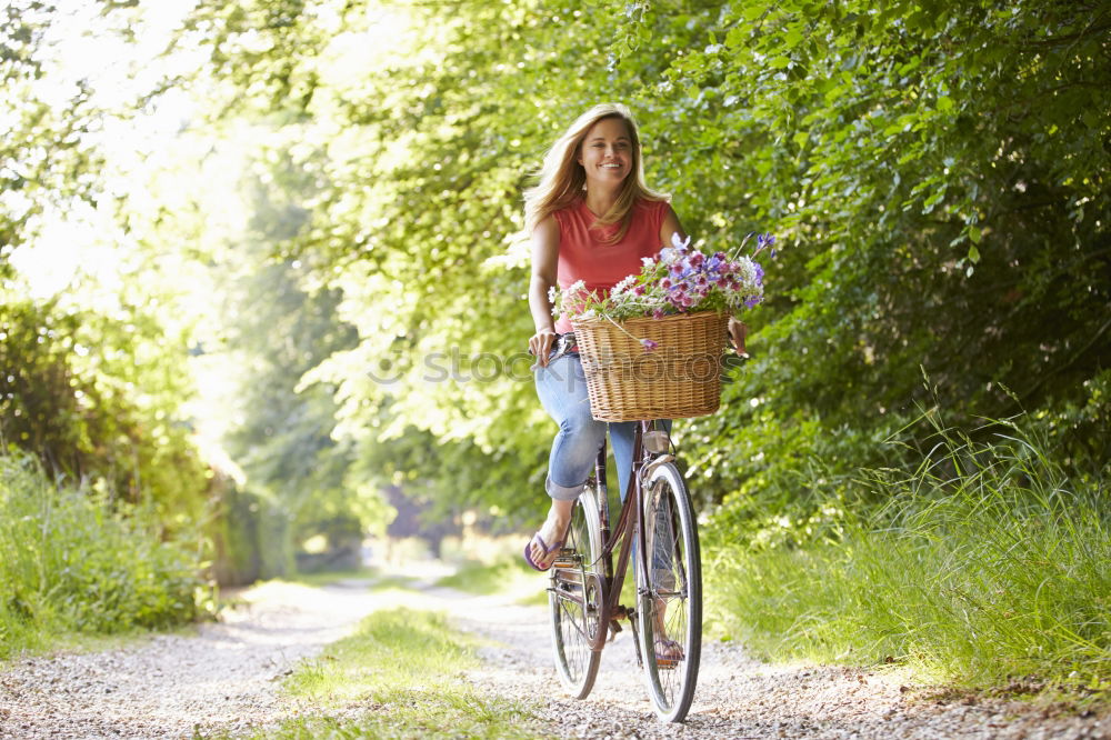 Similar – Image, Stock Photo Who loves his bike, pushes it