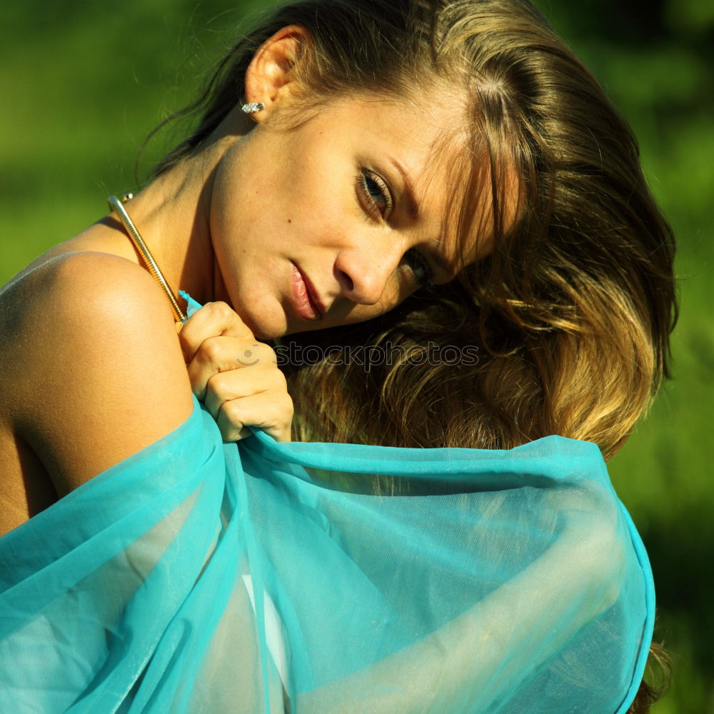 Similar – Image, Stock Photo Attractive woman on beach