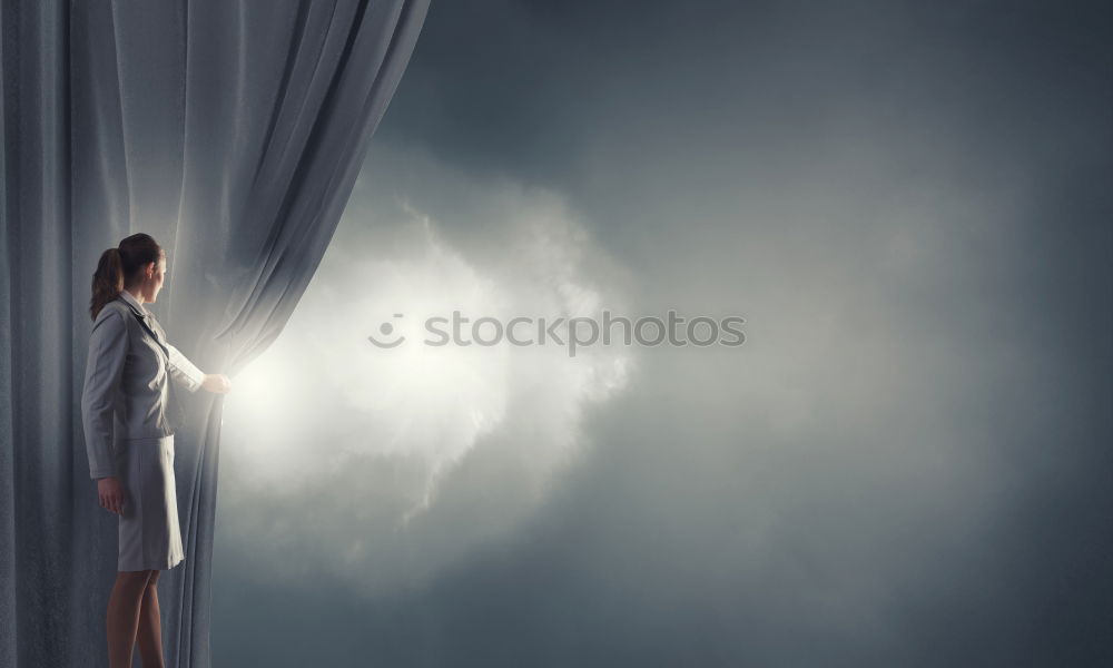 Similar – Image, Stock Photo IN MIND Wind Gale Woman