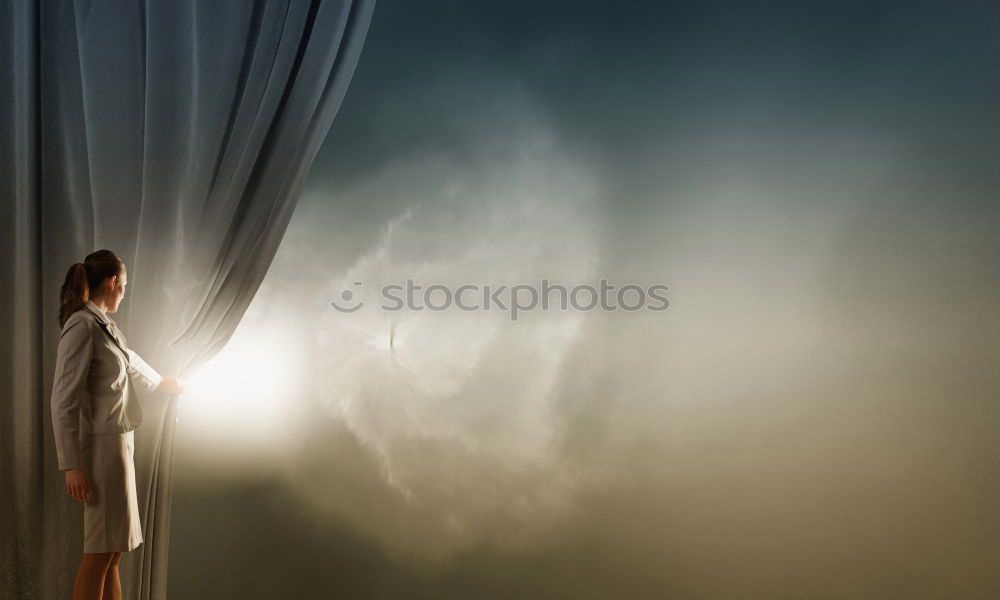 Similar – Image, Stock Photo IN MIND Wind Gale Woman