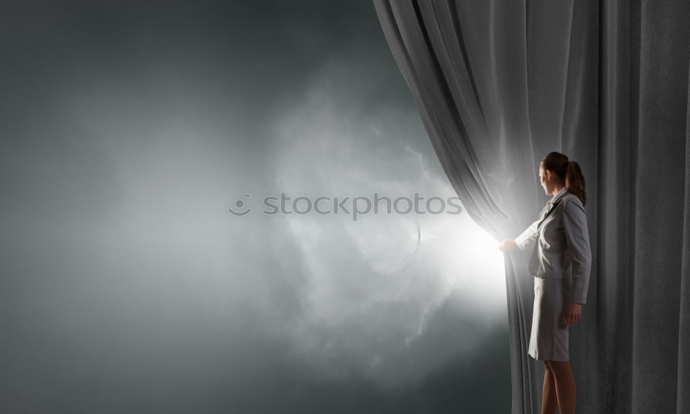 Similar – Image, Stock Photo IN MIND Wind Gale Woman