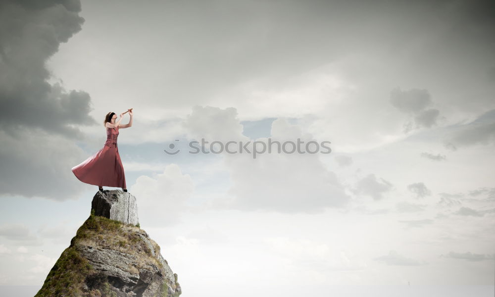 Similar – Child looking at the water from a ship