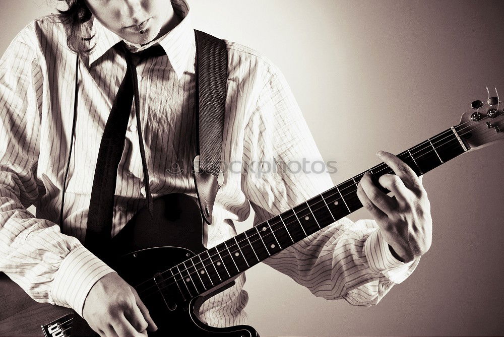 Similar – Image, Stock Photo outdoor photo session with a bass player and his instruments