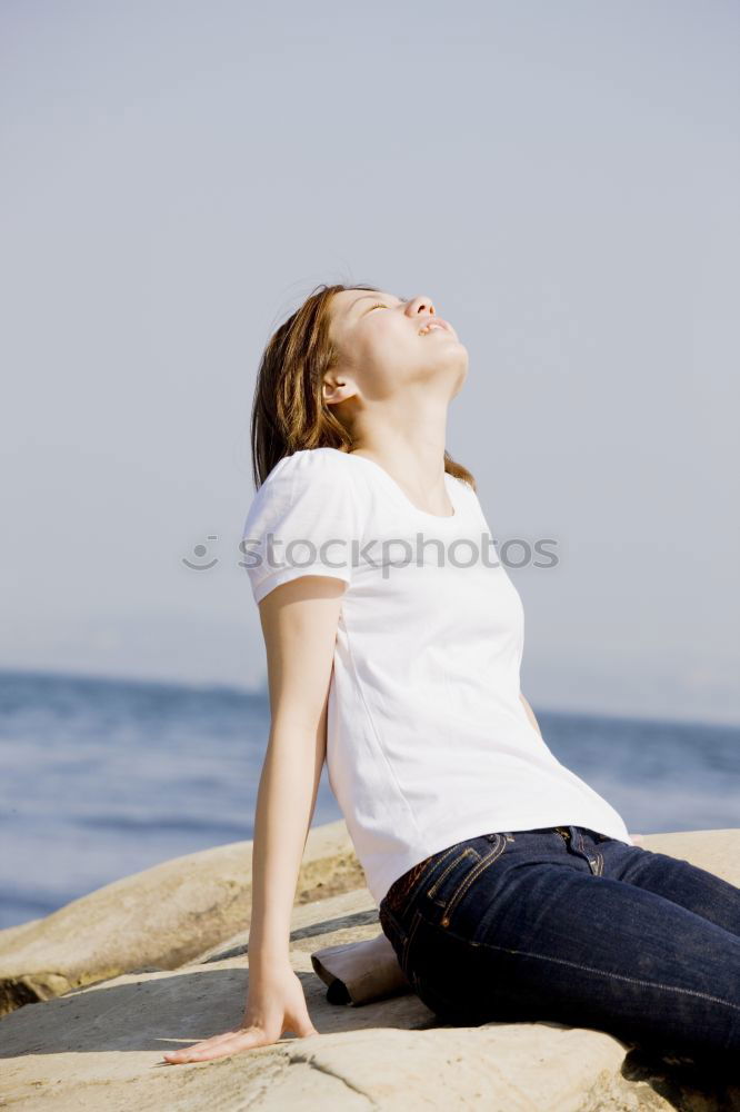 Similar – Image, Stock Photo Taking a cigarette break II.