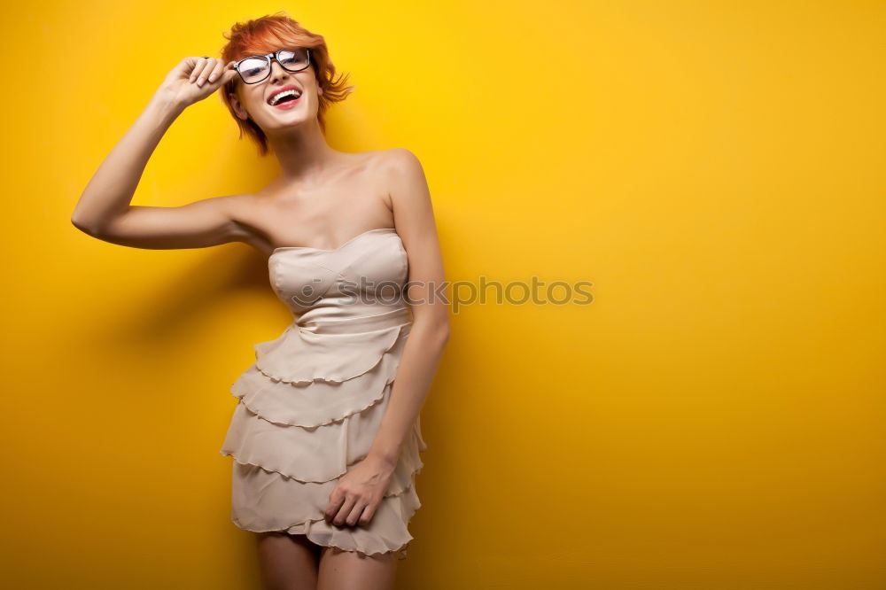 Young woman dancing in studio