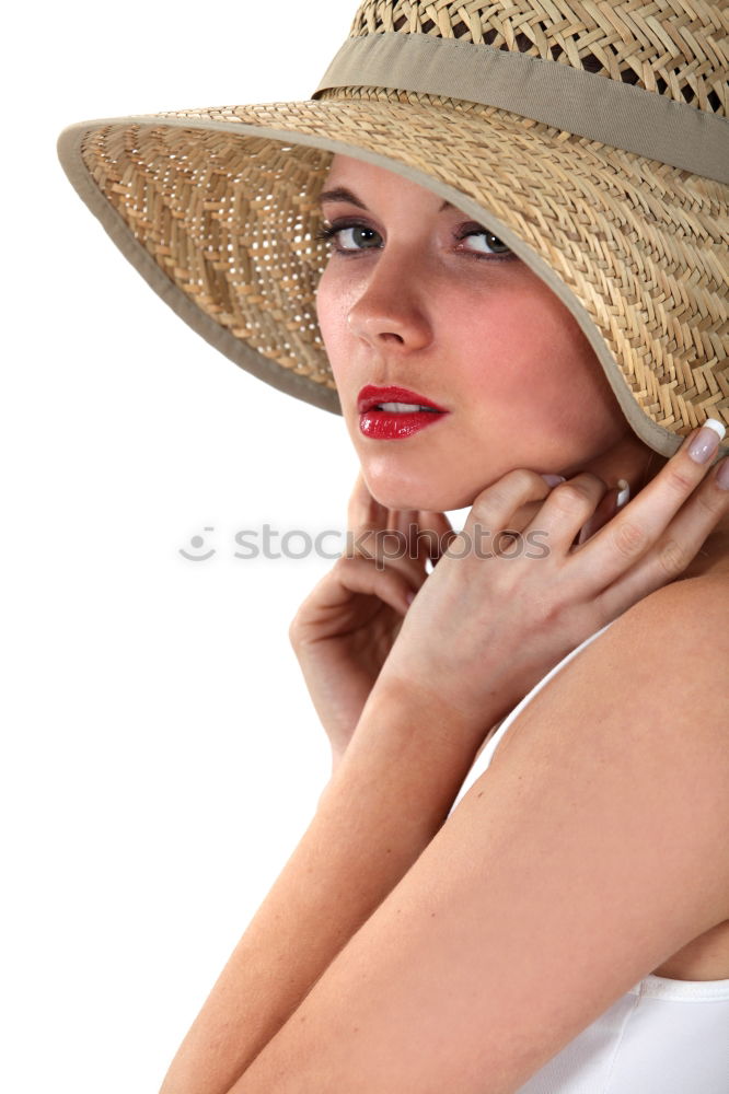 Similar – Image, Stock Photo Sensual young woman in hat