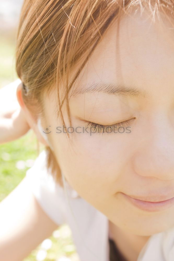 Similar – Image, Stock Photo When the first sunshine falls on her hair, …