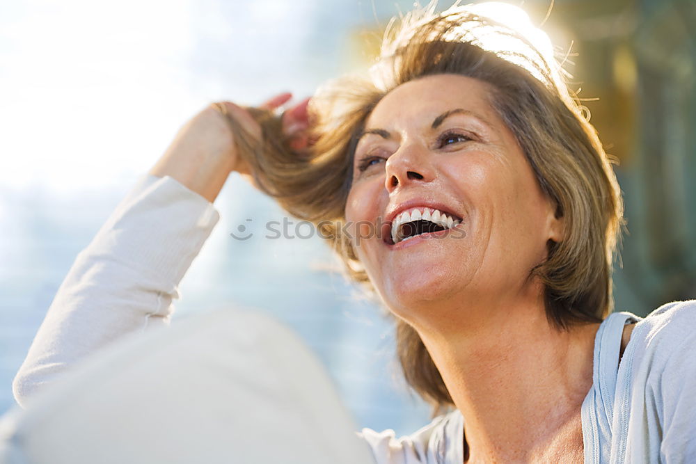 Similar – Woman looking up Joy