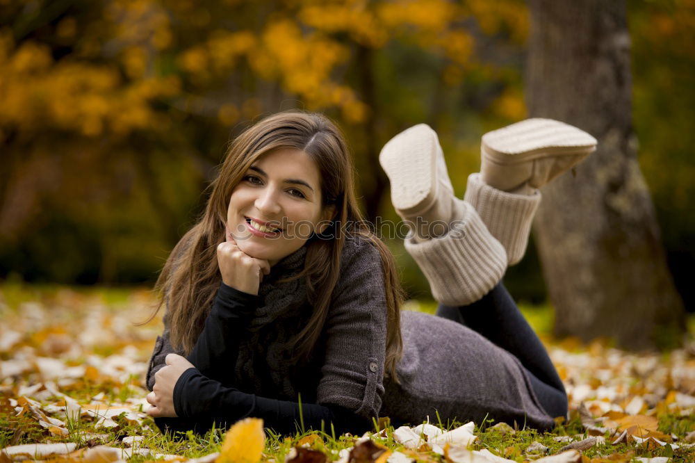 Similar – Image, Stock Photo young woman rest in the park smiling with a dandelion