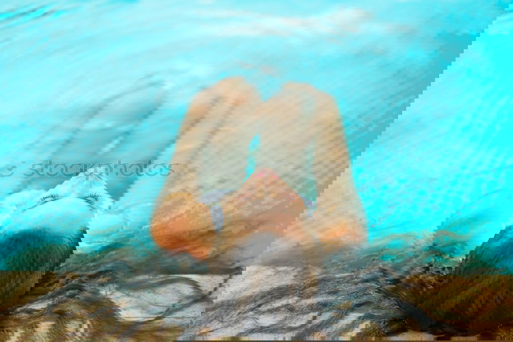 Similar – Image, Stock Photo Woman relaxing in swimming pool