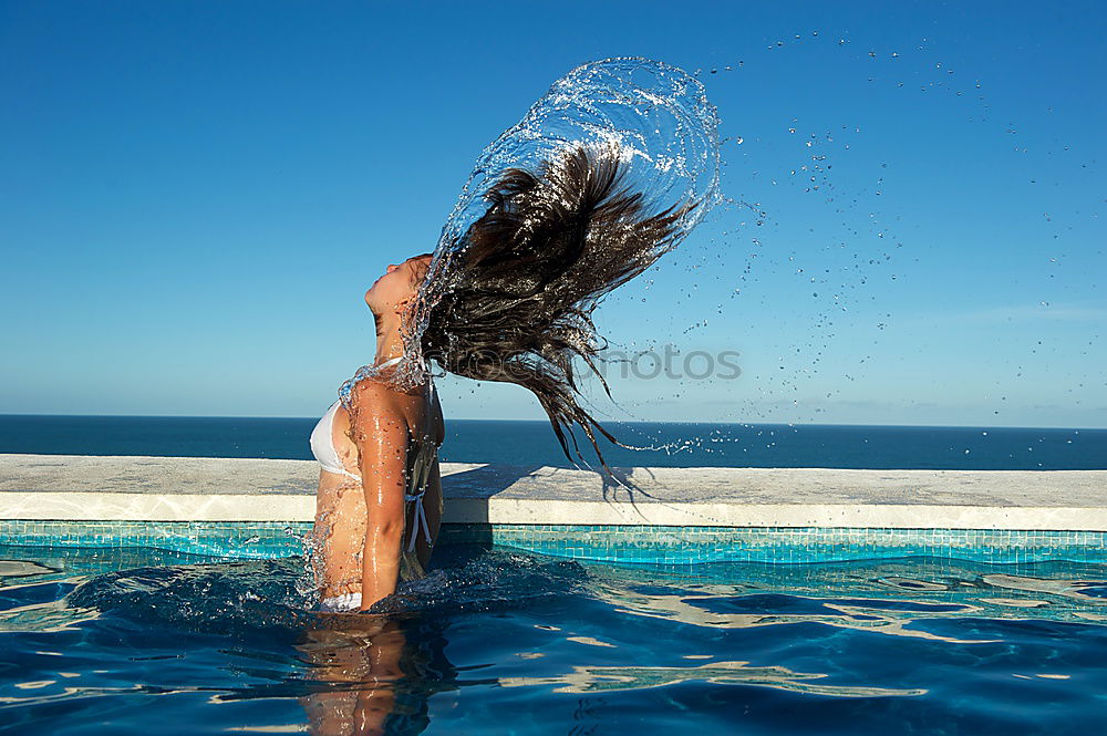 Similar – Image, Stock Photo and bye … Swimming pool