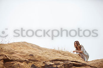 Similar – Image, Stock Photo Man on the horizon