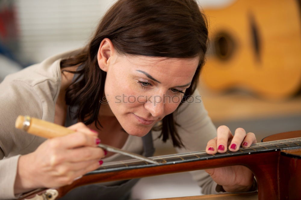 Similar – Student girl in a library