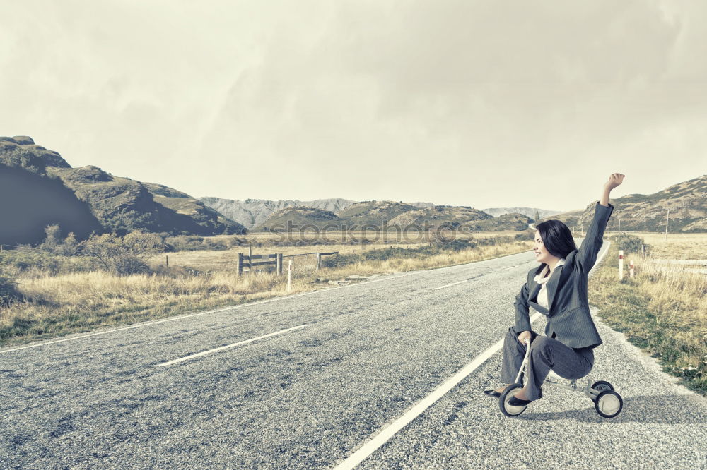 Similar – Image, Stock Photo Woman with jeans walking on wild west