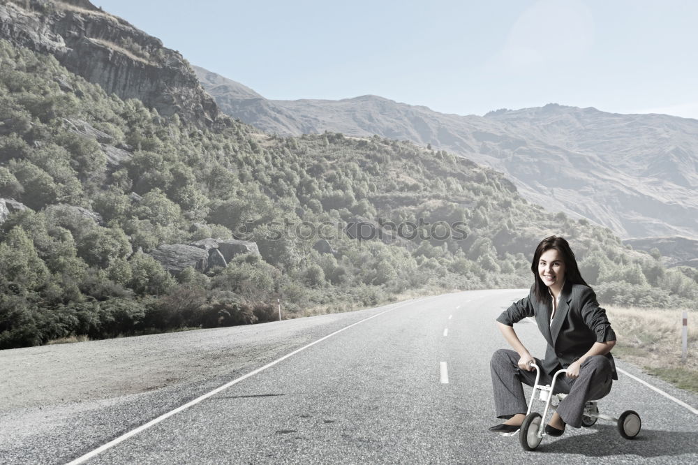 Similar – Image, Stock Photo Tourist leaning on car roof