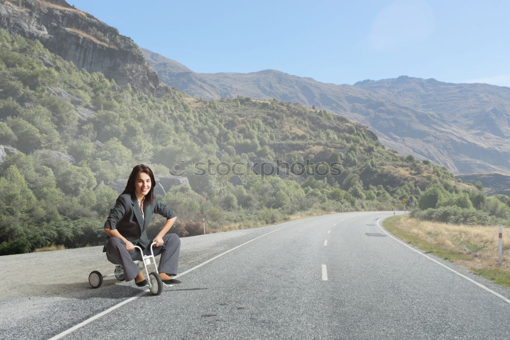 Similar – Image, Stock Photo Tourist leaning on car roof