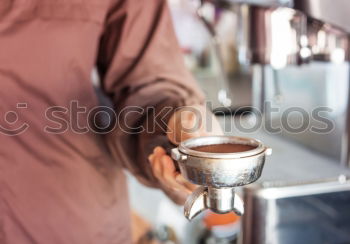 Similar – Image, Stock Photo Woman preparing coffee on stove
