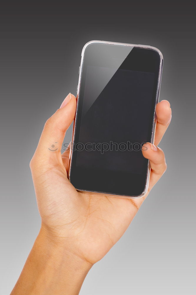 Similar – Image, Stock Photo Man uses smartphone